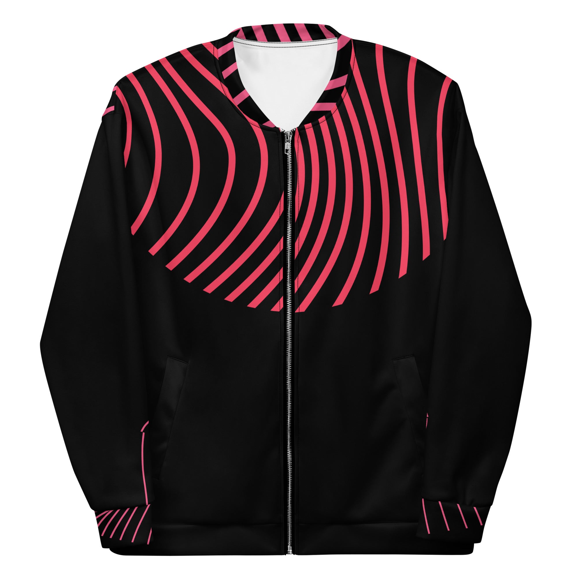 Unisex Bomber Jacket. Workout Cover Full Zipper Jacket. Streetwear. Ripple FX by WickedYo.